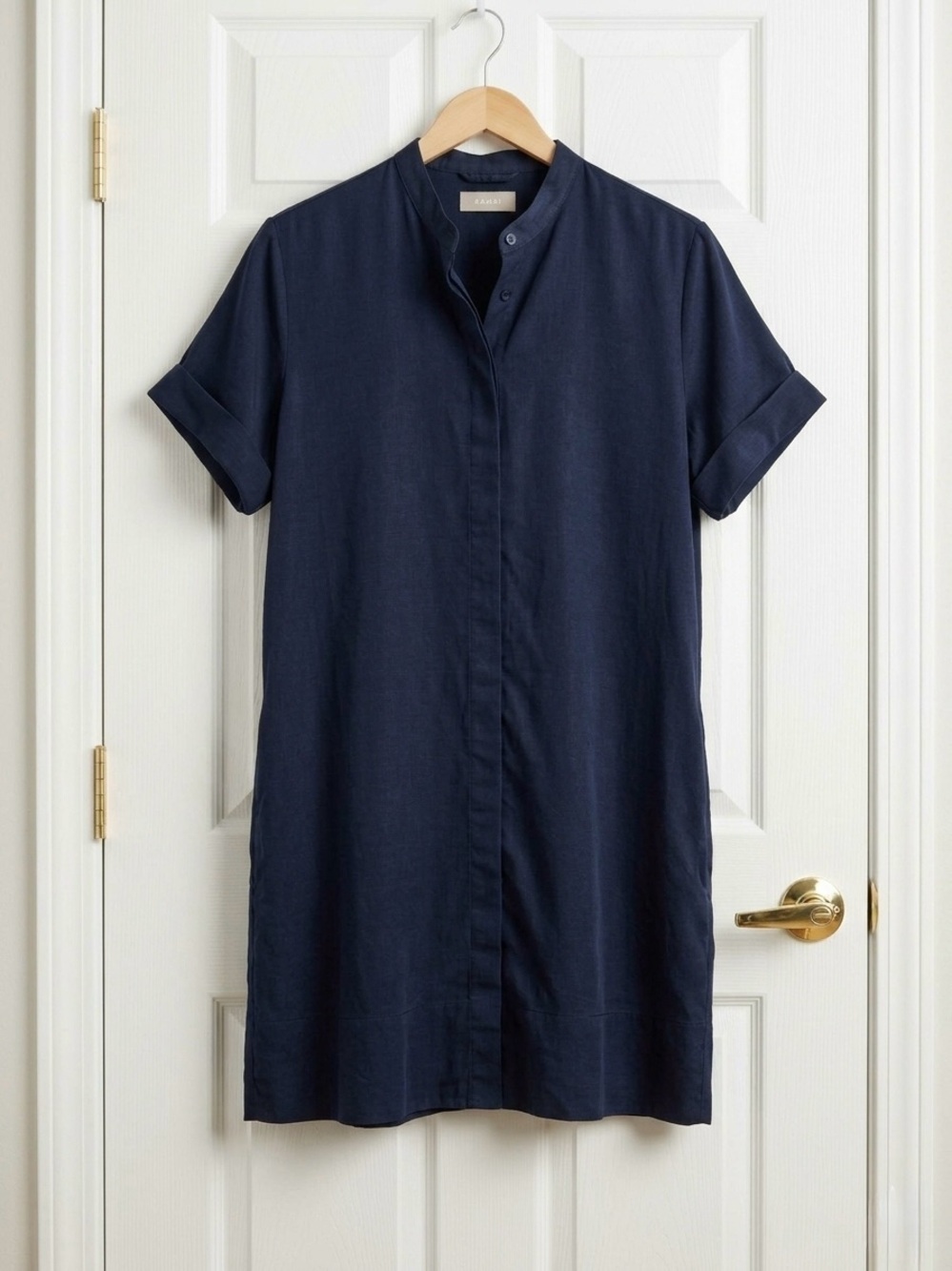 Everlane Navy Short-Sleeve Coverup Dress